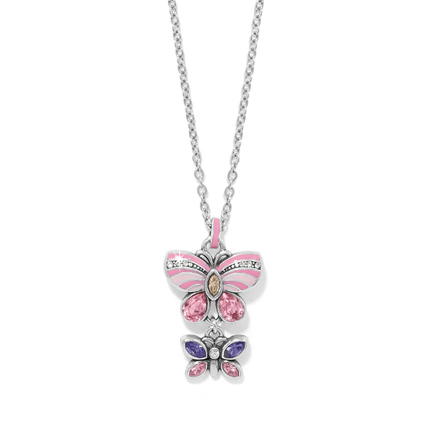 La Tulipe Butterfly Pink Duo Neckalce