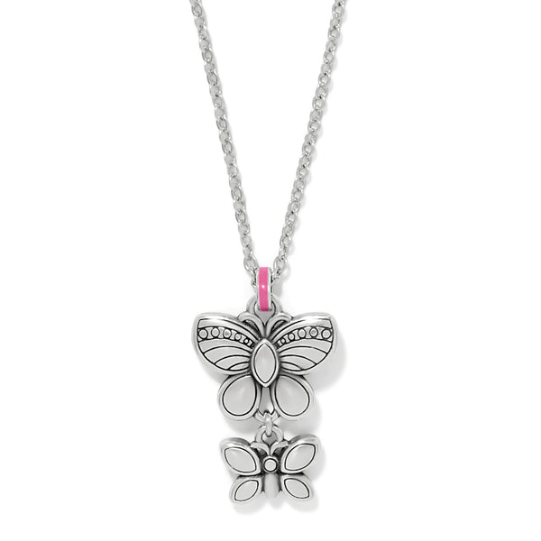 La Tulipe Butterfly Pink Duo Neckalce