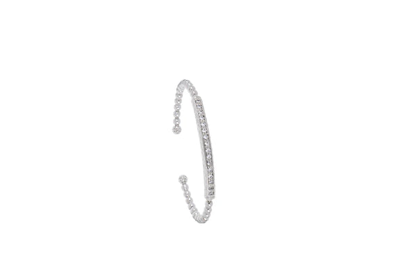 Desejo Cuff Bracelet Pave Bar Rhodium