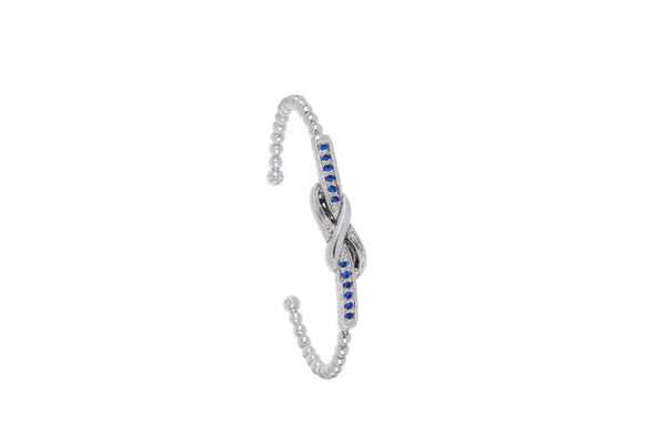 Desejo Cuff Bracelet Pave Infinity Single Loop Rhodium