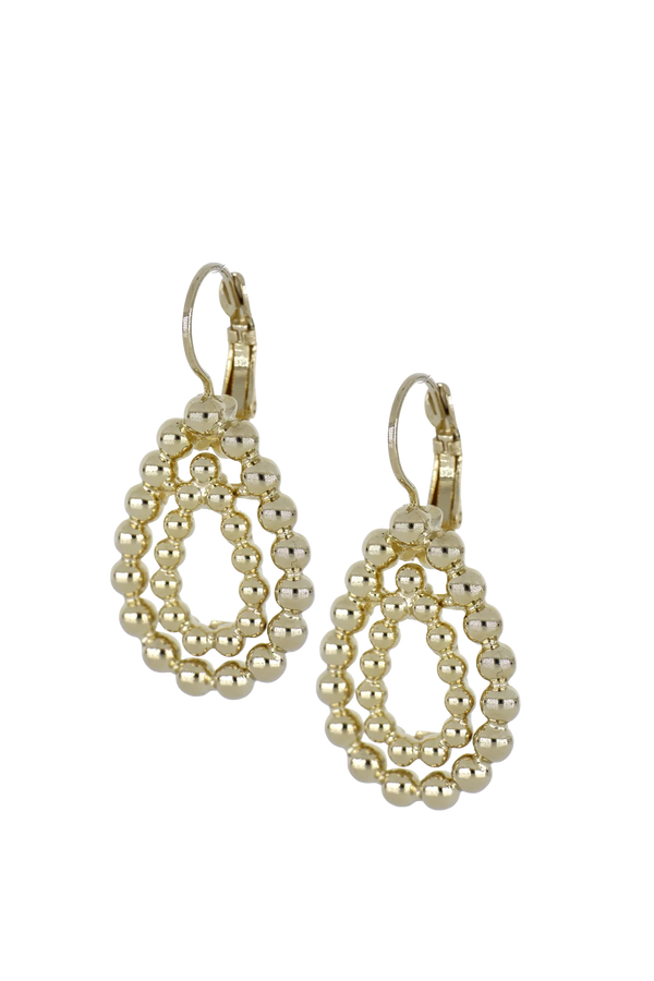 Beaded Collection Double Drop French Wire Earrings