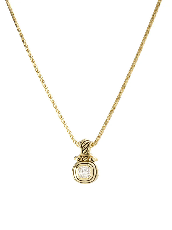 Anvil Gold & Pavé Small Slider with Chain