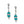 Load image into Gallery viewer, Meridian Petite Sphere Turquoise Post Drop Earrings
