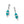 Load image into Gallery viewer, Meridian Petite Sphere Turquoise Post Drop Earrings

