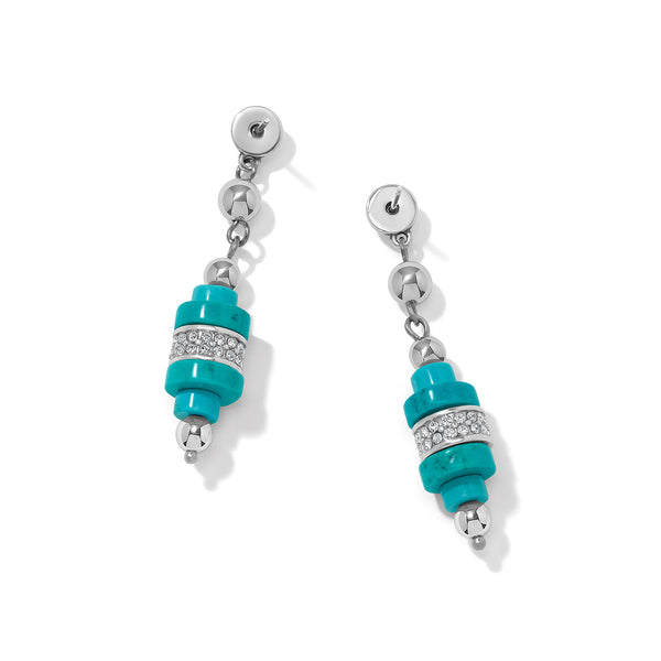 Meridian Petite Sphere Turquoise Post Drop Earrings