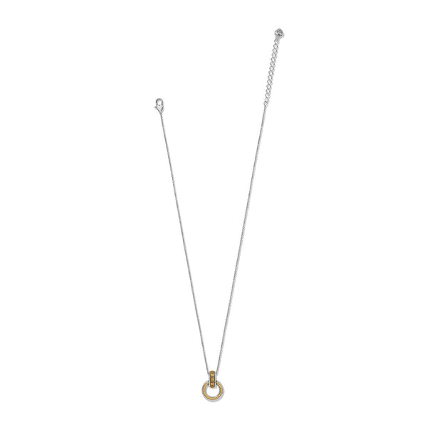 Mosaic Two Tone Link Ring Necklace