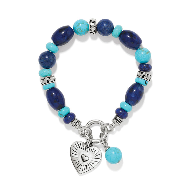 Token Lapis & Turquoise Charm Stretch Bracelet