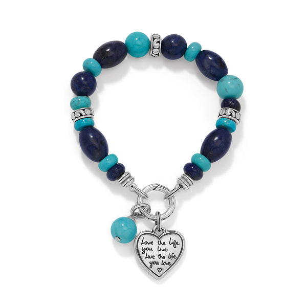 Token Lapis & Turquoise Charm Stretch Bracelet
