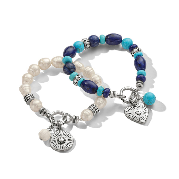 Token Lapis & Turquoise Charm Stretch Bracelet