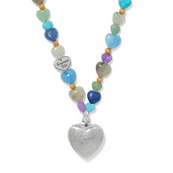 One Heart Multi Heart Bead Necklace