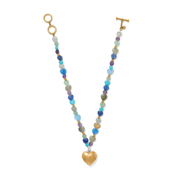 One Heart Multi Heart Bead Necklace