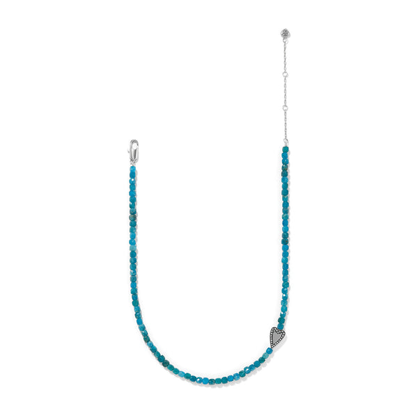 Love Message Be Bold Teal Necklace