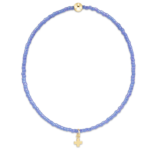 Hope Classic Bright Blue - Signature Cross Small Gold Charm