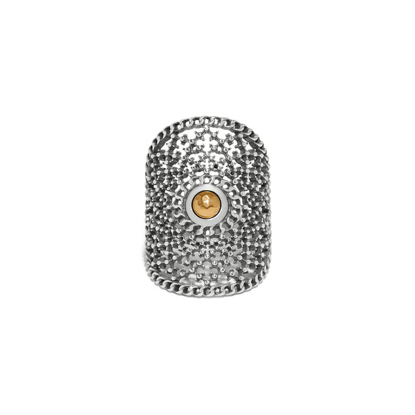 Ferrara Segreta Two Tone Round Ring