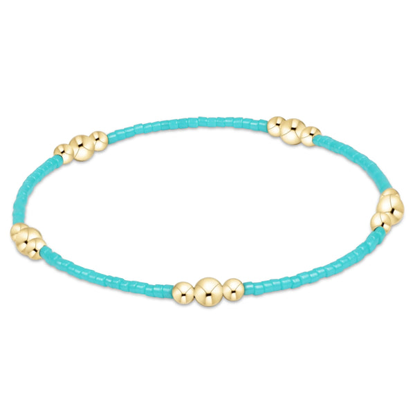 Hope Purpose Gold Bracelet - turquoise