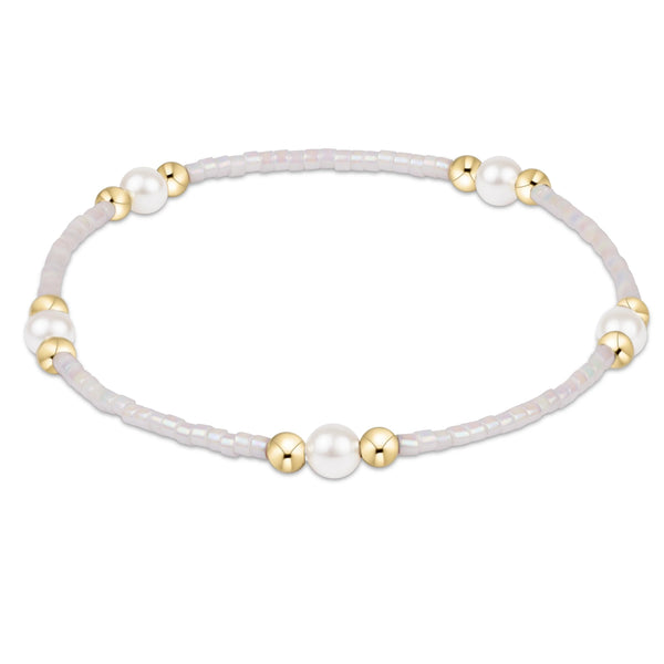 Hope Purpose Pearl Bracelet - silky white