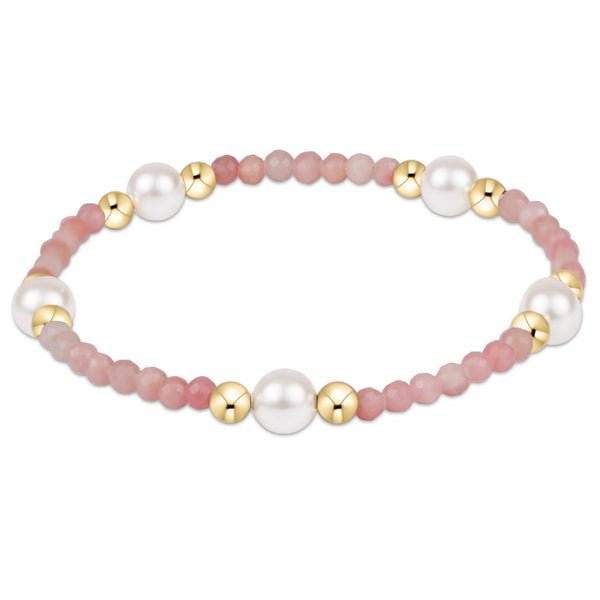 Purpose Pearl 6mm Gem Bracelet - pink opal