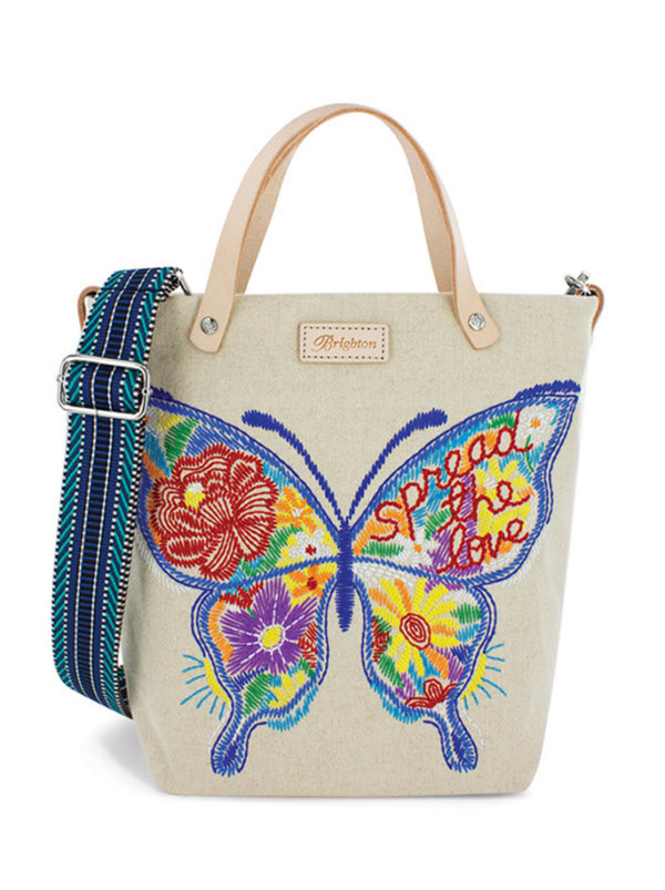 Spread the Love Embroidered Medium Messenger Bag