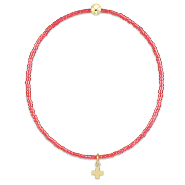 Hope Classic Sherbert Bracelet - Signature Cross Small Gold Charm