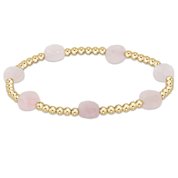 Admire 3mm Gemstone Bead Bracelet - pink opal