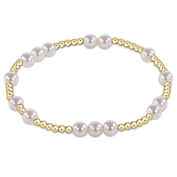 Hope Unwritten 5mm Bead  Bracelet - Pearl