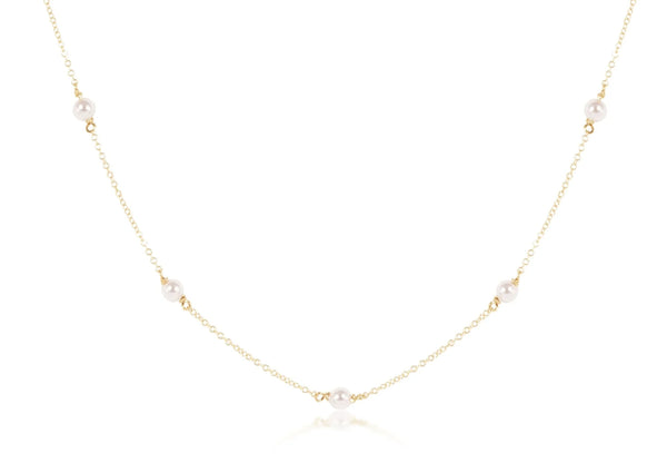 choker simplicity chain gold - 4mm pearl