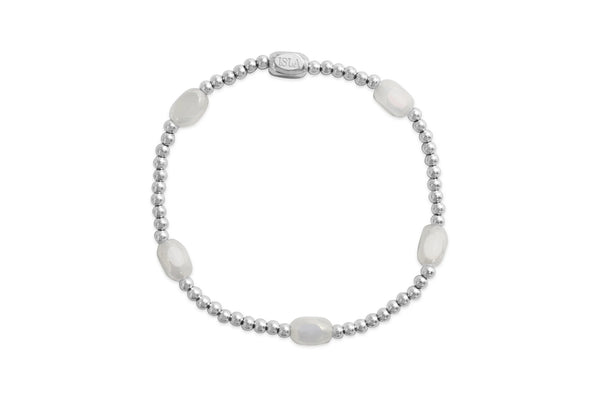 “Here and There” – White Cap Bracelet (SS)