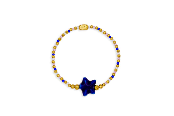Stretch of the Sea - Sapphire Starfish Bracelet
