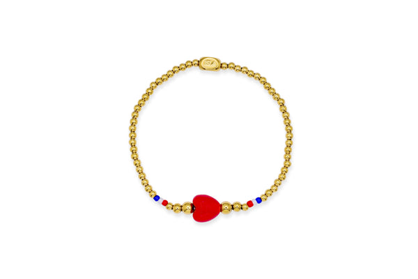 Stretch of the Sea - Paint Them Red Bracelet