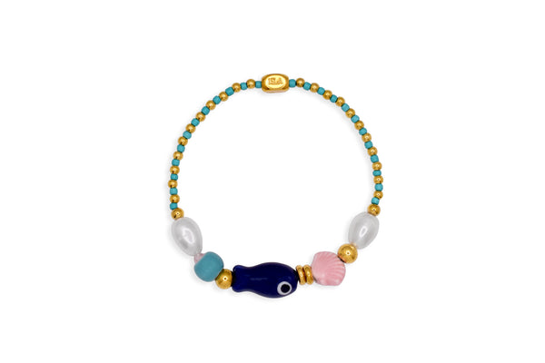 Stretch of the Sea - Sapphire Fish Bracelet