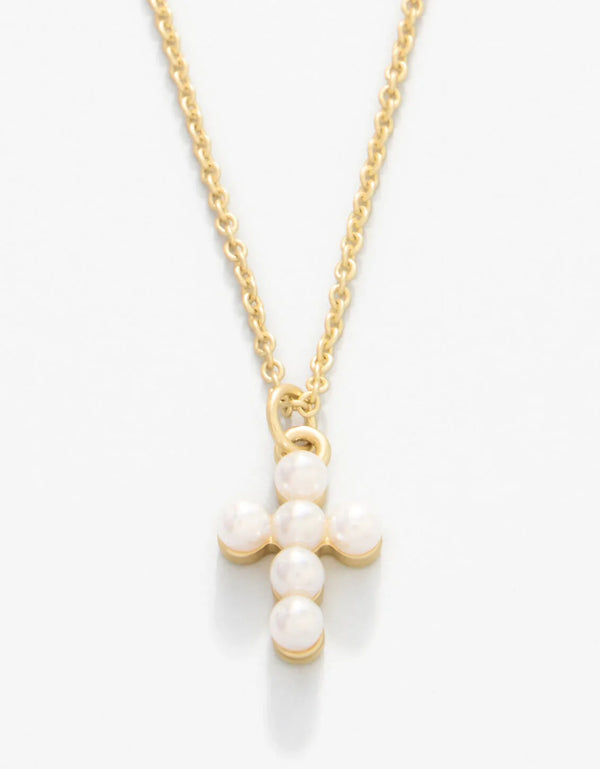 Faith Pearl Cross Sea La Vie Necklace