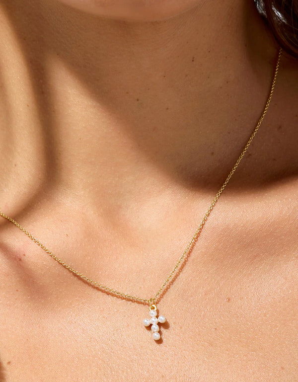 Faith Pearl Cross Sea La Vie Necklace
