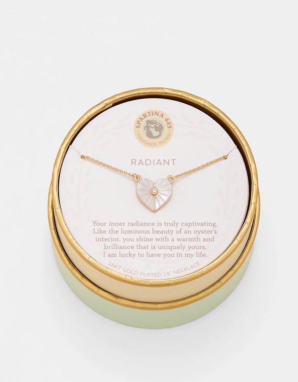 Radiant Mother-of-Pearl Heart Sea La Vie Necklace