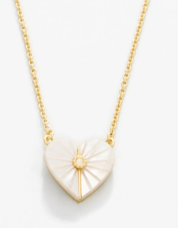 Radiant Mother-of-Pearl Heart Sea La Vie Necklace