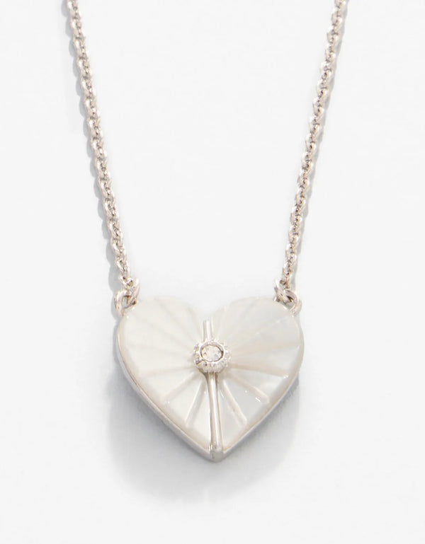 Radiant Mother-of-Pearl Heart Sea La Vie Necklace