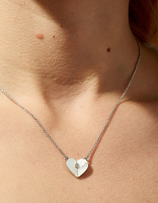Radiant Mother-of-Pearl Heart Sea La Vie Necklace