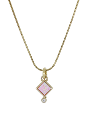 John Medeiros Black Cubic Zirconia Pendant Necklace - 18 Inch USA Made Jewelry