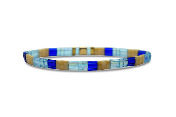 DTS (Down the Shore) - Morse Code Tila Beaded Bracelet