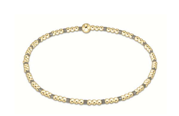 Hope Sincerity Pattern 2mm Bead Bracelet - Milkshake