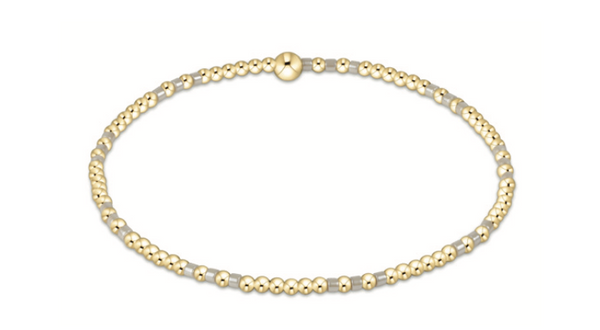 Hope Joy Pattern 2mm Bead Bracelet - Milkshake