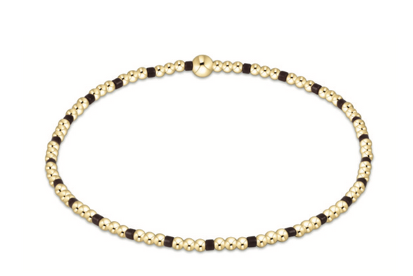 Hope Sincerity Pattern 2mm Bead Bracelet - Chocolate