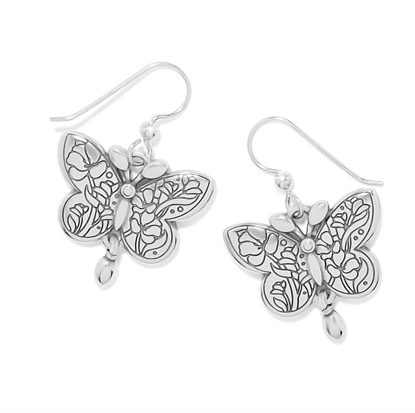 La Tulipe Butterfly French Wire Earrings