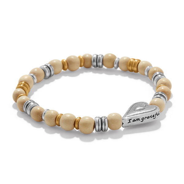 Love Messages I Am Grateful Stretch Bracelet