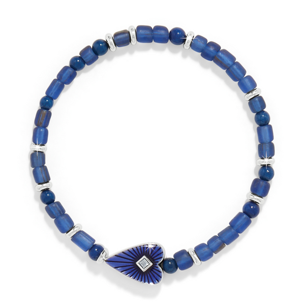 Love Messages B You Blue Stretch Bracelet