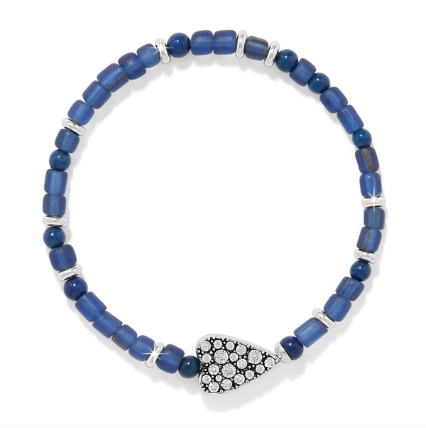 Love Messages B You Blue Stretch Bracelet