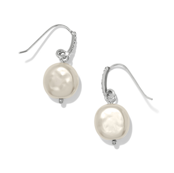 One Heart Pearl French Wire Earrings
