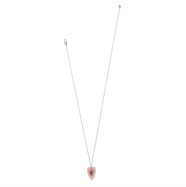 Love Messages B You Pink Quartz Necklace
