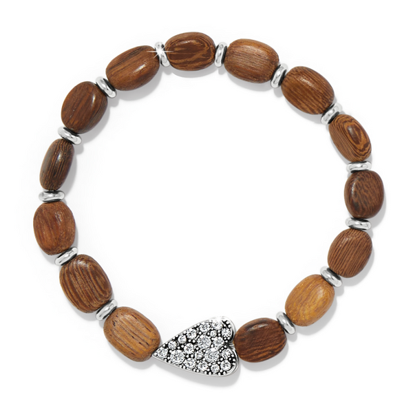 Love Messages B Love Wood Stretch Bracelet