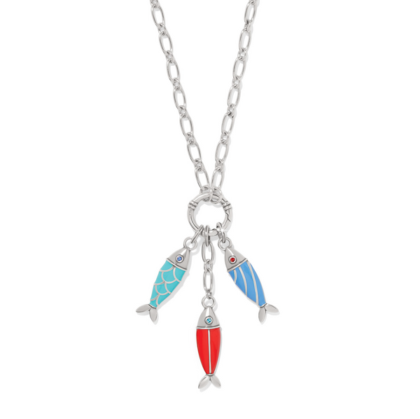 Sun & Sea Fish Trio Charm Necklace