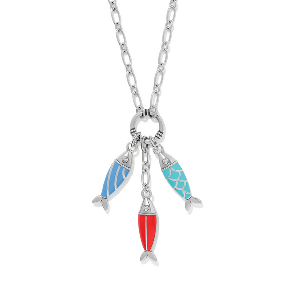 Sun & Sea Fish Trio Charm Necklace